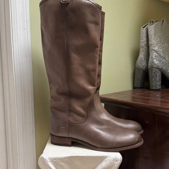 Frye Melissa Button 2 leather knee bootie - Picture 5 of 8